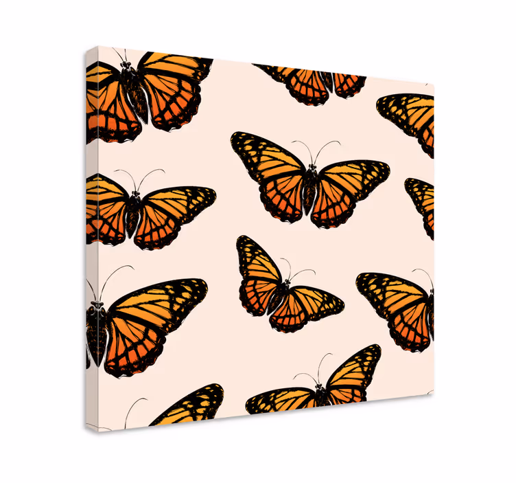 Dipinto con farfalle farfalle monarca colorate - TenStickers