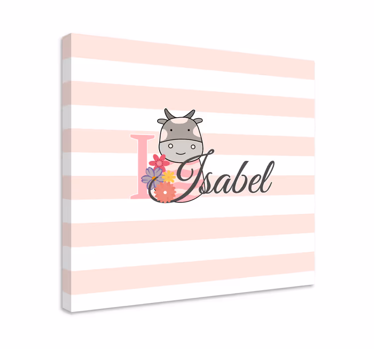 Quadri con persona e personaggi mucca carina design - TenStickers