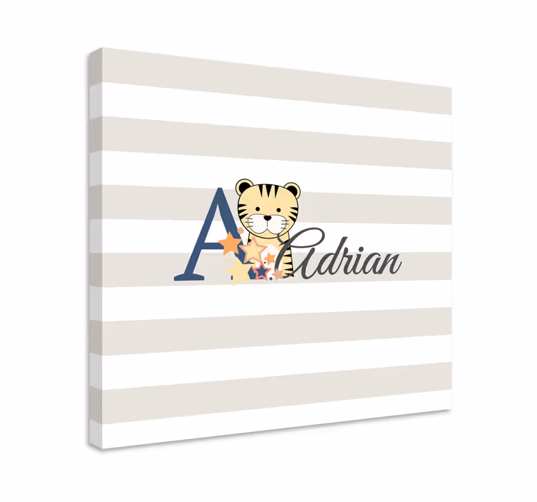 Dipinto gatto personaggio tigre adrian - TenStickers