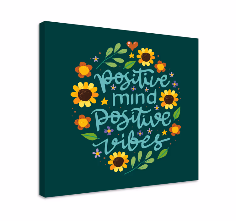 Quadro motivazionale Fiori e citazione motivazionale - TenStickers