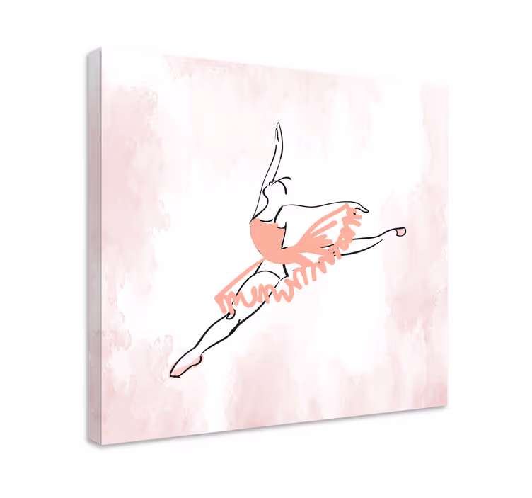 Dipinto ballerina posa di balletto in movimento - TenStickers