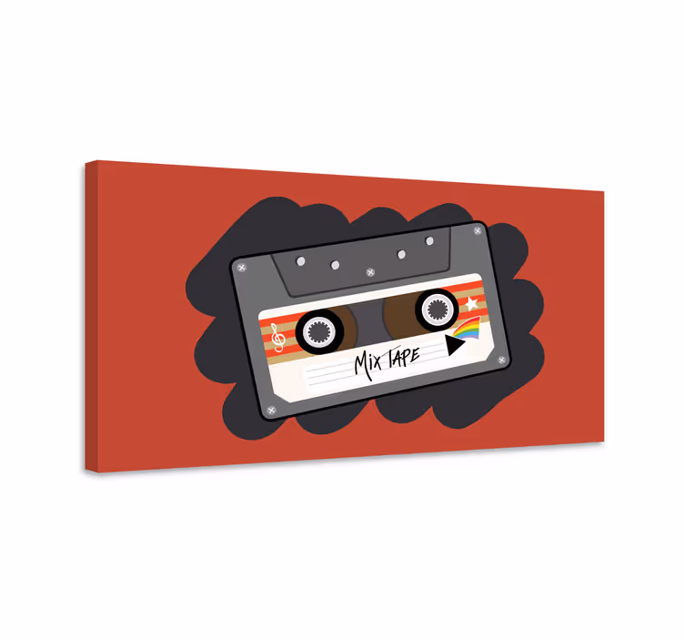 Dipinto musicale design mixtape retrò - TenStickers