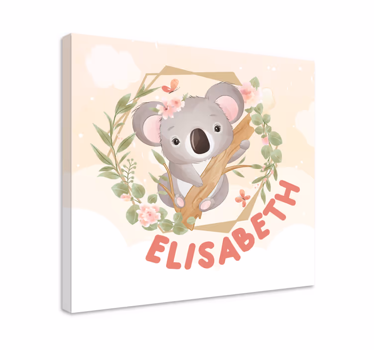Cornice quadro con animali e insetti koala personalizzato - TenStickers