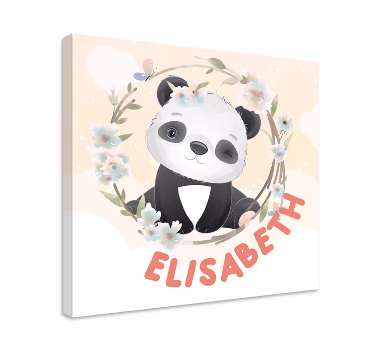 Cornice quadro con animali e insetti design panda carino - TenStickers