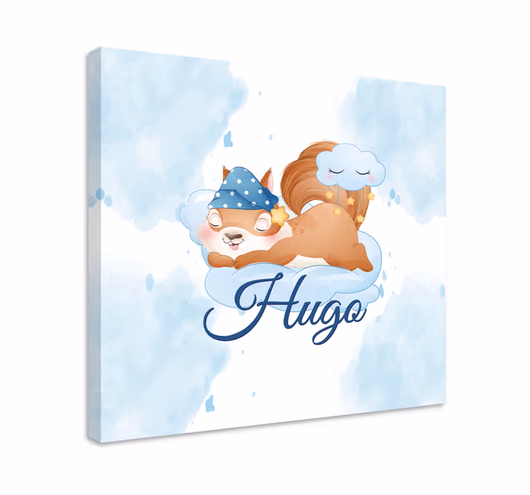 Tenda a rullo animali scoiattolo che sogna dolcemente - TenStickers