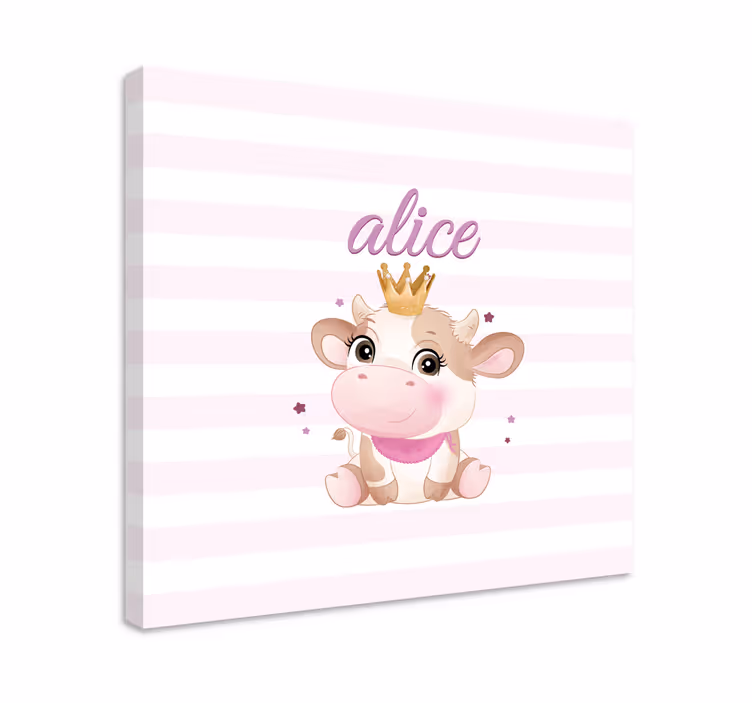 Cornice quadro con animali e insetti principessa mucca - TenStickers