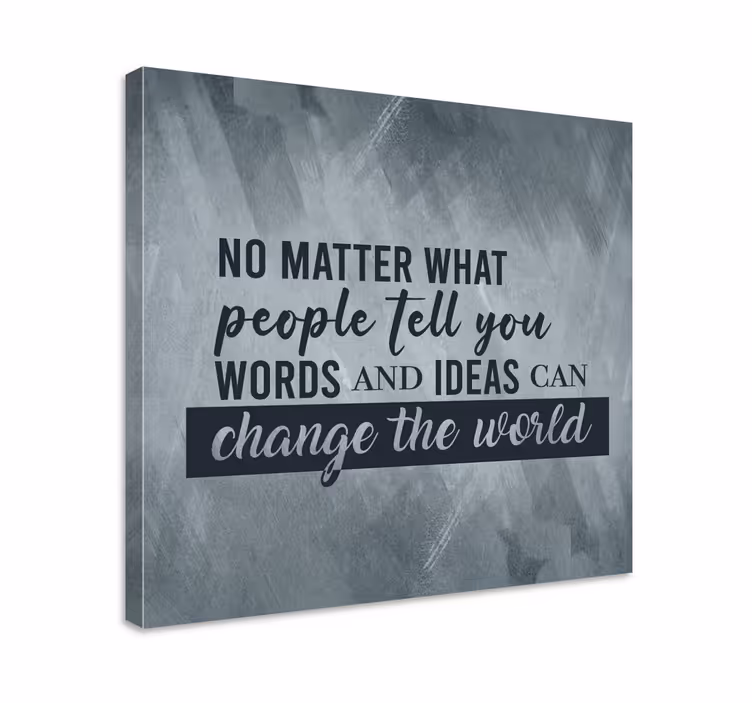 Dipinto con frase le parole cambiano il mondo - TenStickers