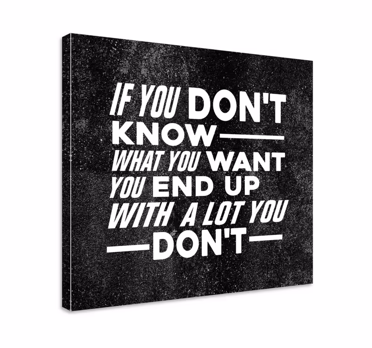 Dipinto con frase riflessione motivazionale - TenStickers
