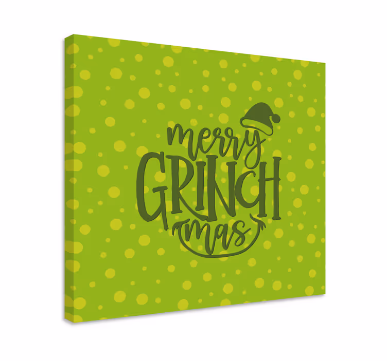Dipinto con frase buon grinchmas - TenStickers