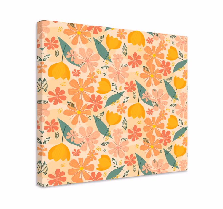 Dipinto con fiori e piante ispirato alla botanica - TenStickers