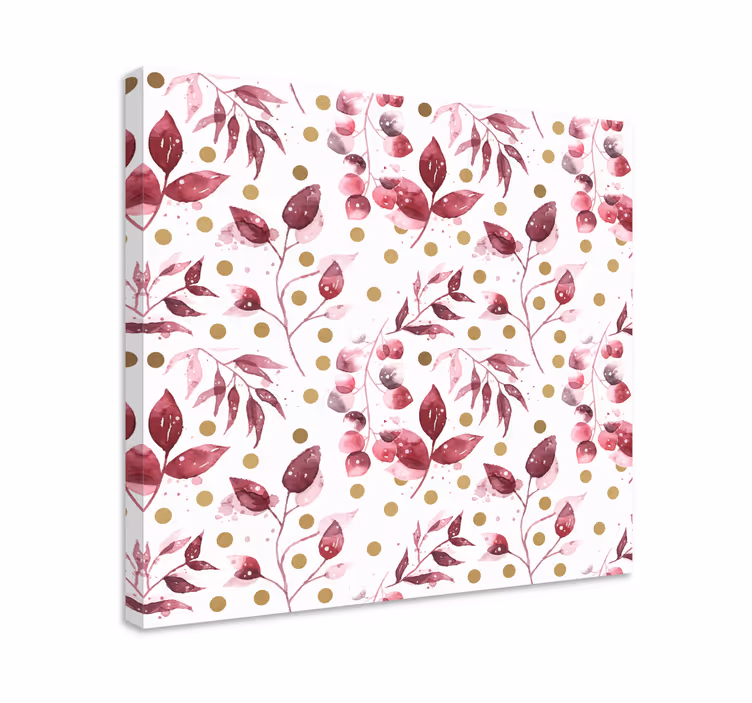 Dipinto con fiori e piante motivo botanico sottile - TenStickers