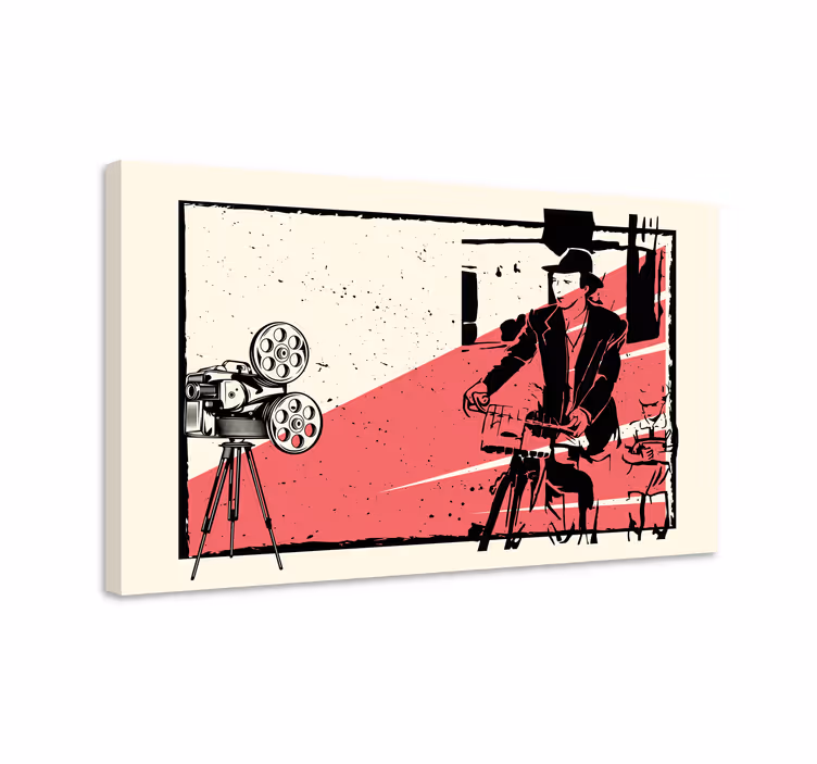 Dipinto con fiori e piante scena di film classico - TenStickers