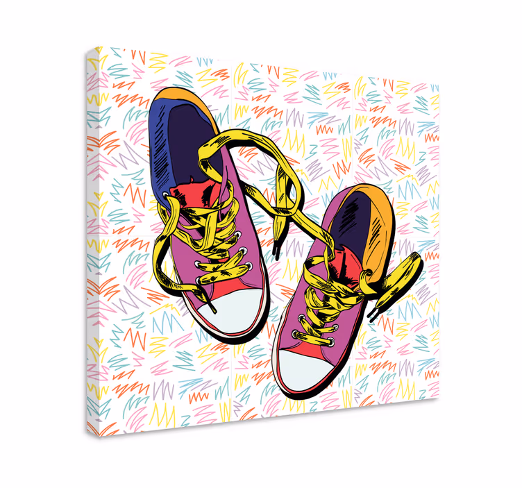Dipinto di supereroi design sneaker colorato - TenStickers