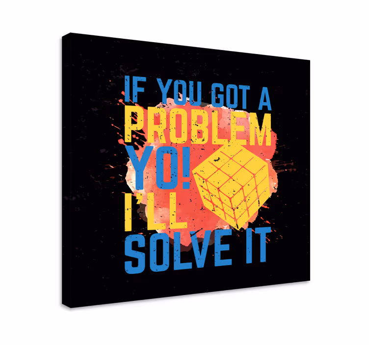 Dipinto con frase citazione del cubo di rubik - TenStickers
