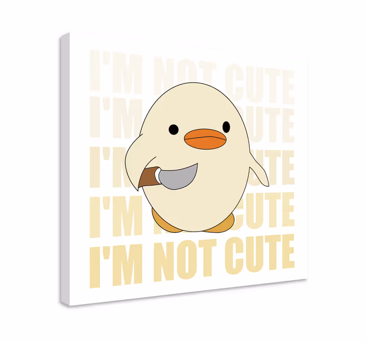 Dipinto gatto personaggio anatra carina - TenStickers