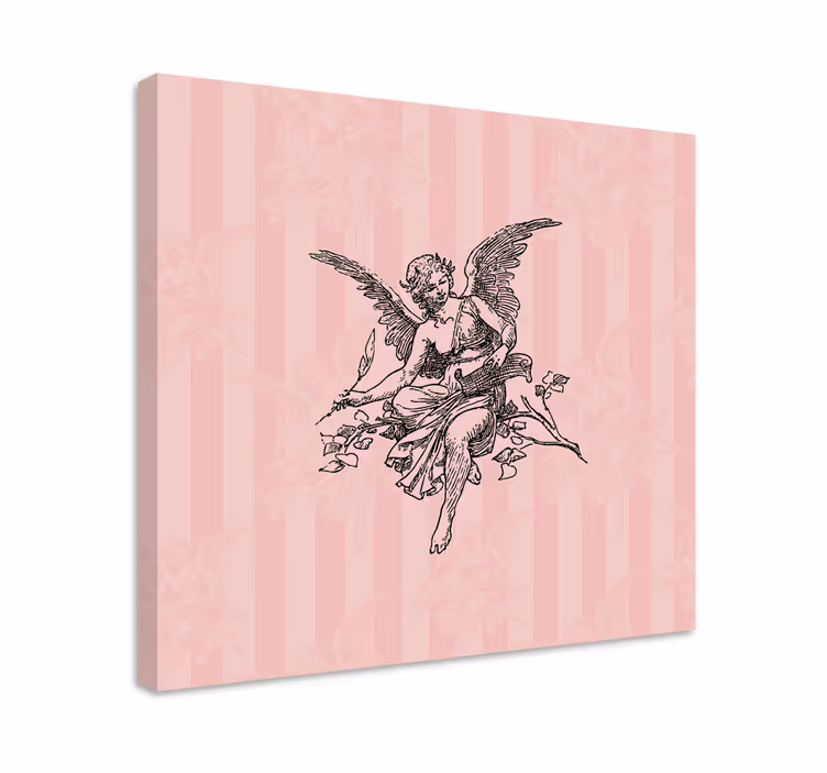 Arte dipinto figura cherubica grazia - TenStickers