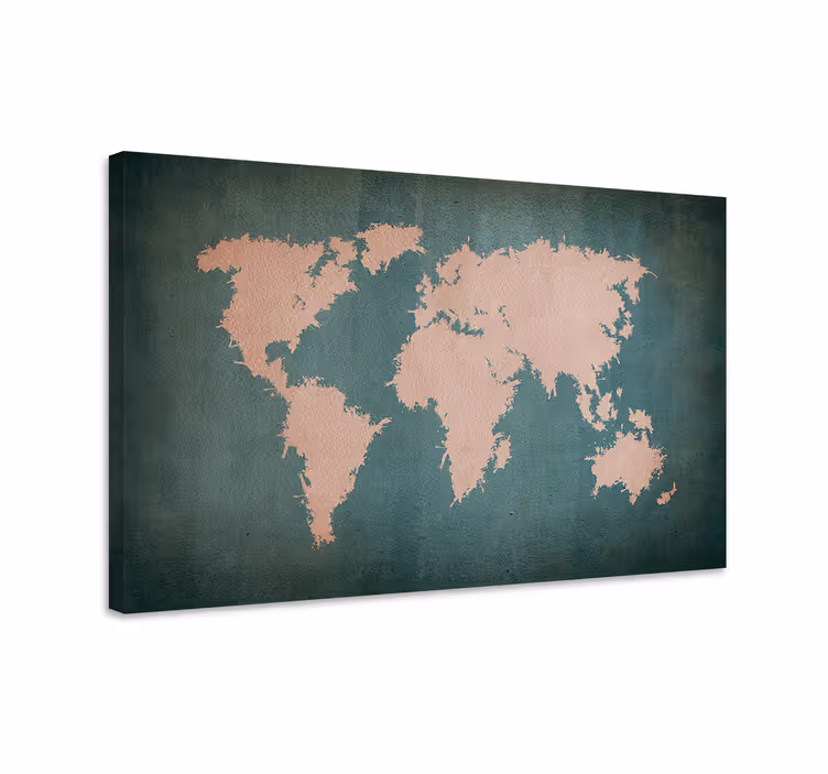 Dipinto mappamondo mappa del mondo stilizzata - TenStickers