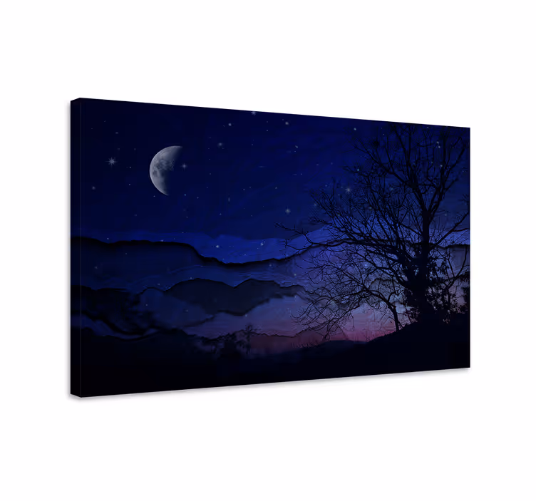 Dipinto di paesaggio serenità del cielo notturno - TenStickers