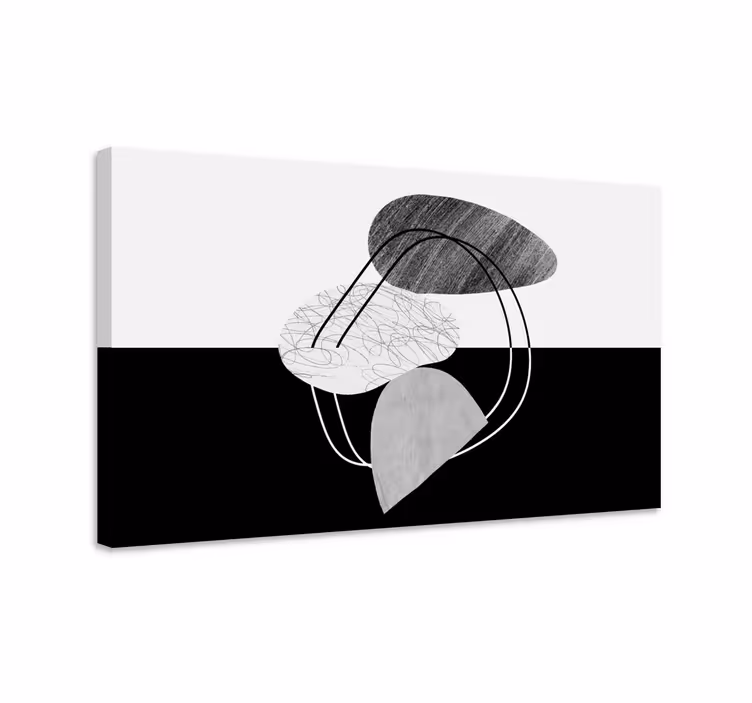 Dipinto astratto fusione di forme geometriche - TenStickers