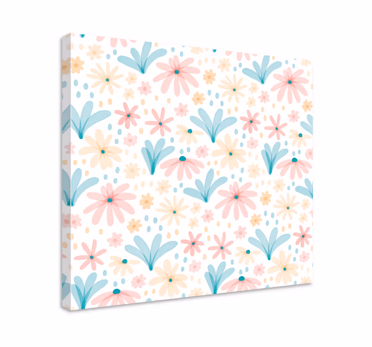Dipinto con fiori e piante creazione di motivi floreali - TenStickers