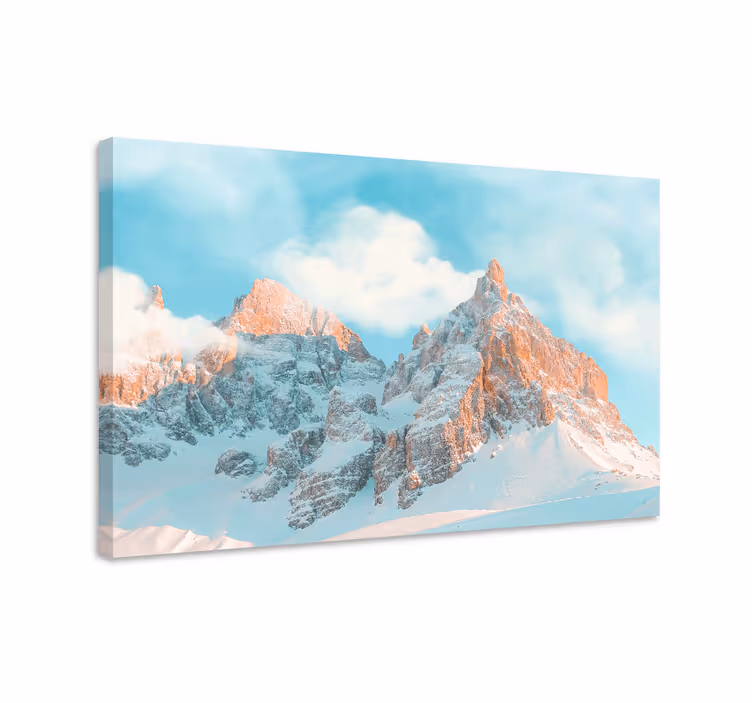 Dipinto di paesaggio vette montuose maestose - TenStickers