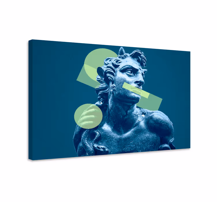 Arte dipinto statua con forme geometriche - TenStickers