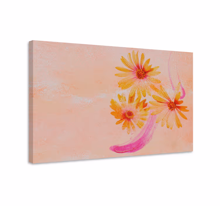 Dipinto con fiori e piante tocchi floreali al sole - TenStickers