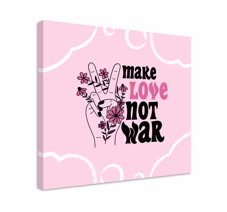 Dipinto con frase gesto floreale pacifico - TenStickers
