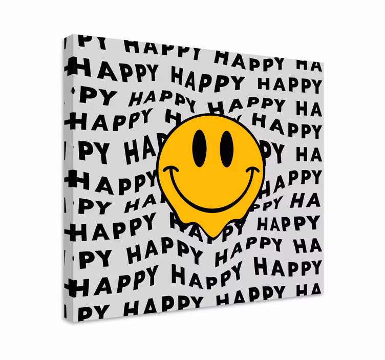 Dipinto con frase emojis sorridenti gioia - TenStickers