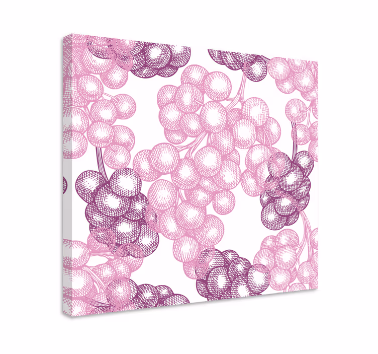 Dipinto con fiori e piante motivo floreale rosa - TenStickers