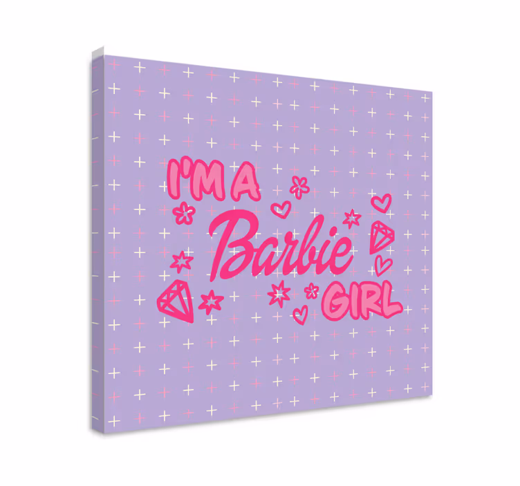 Cornice quadro per ragazzi citazione di barbie - TenStickers