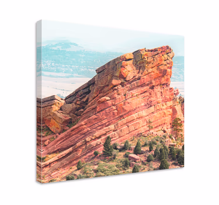 Dipinto di paesaggio formazione rocciosa maestosa - TenStickers
