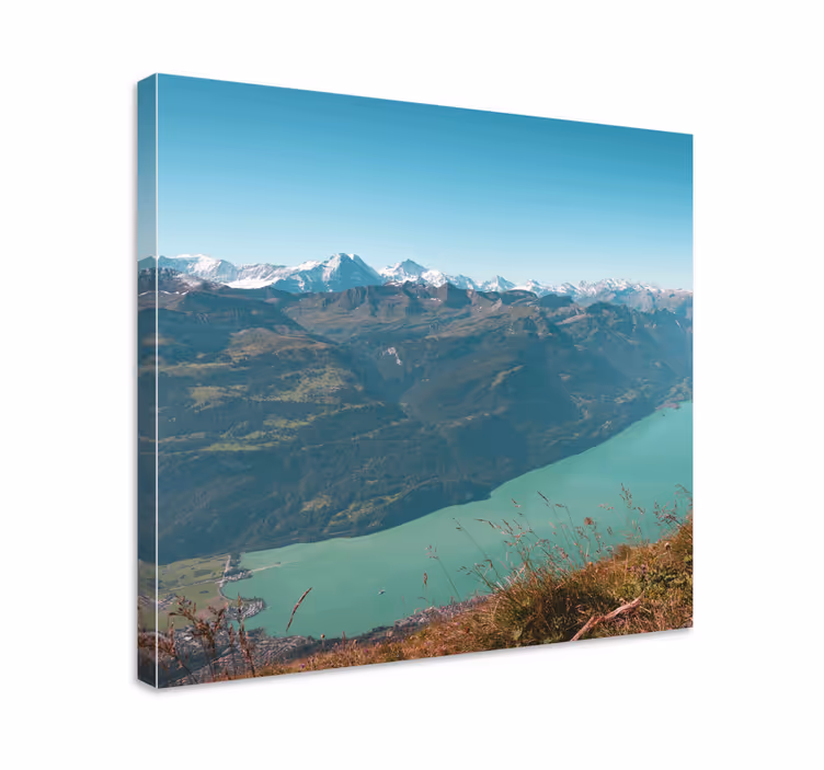 Dipinto di paesaggio vista montagna serene - TenStickers