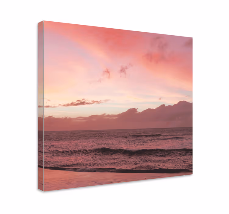 Dipinto di paesaggio tramonto sull'oceano rilassante - TenStickers