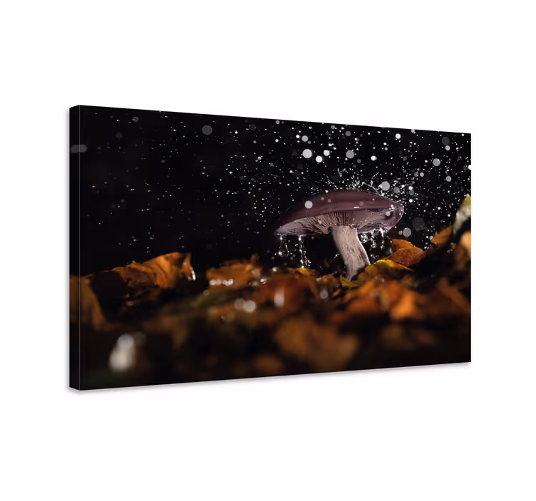 Dipinto con fiori e piante schiuma di funghi - TenStickers