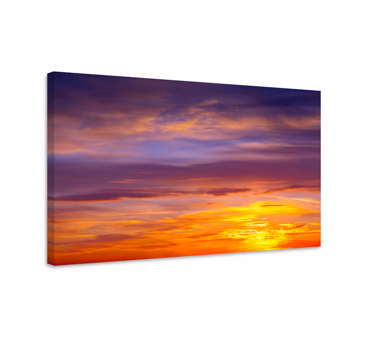 Dipinto di paesaggio scena di tramonto maestoso - TenStickers
