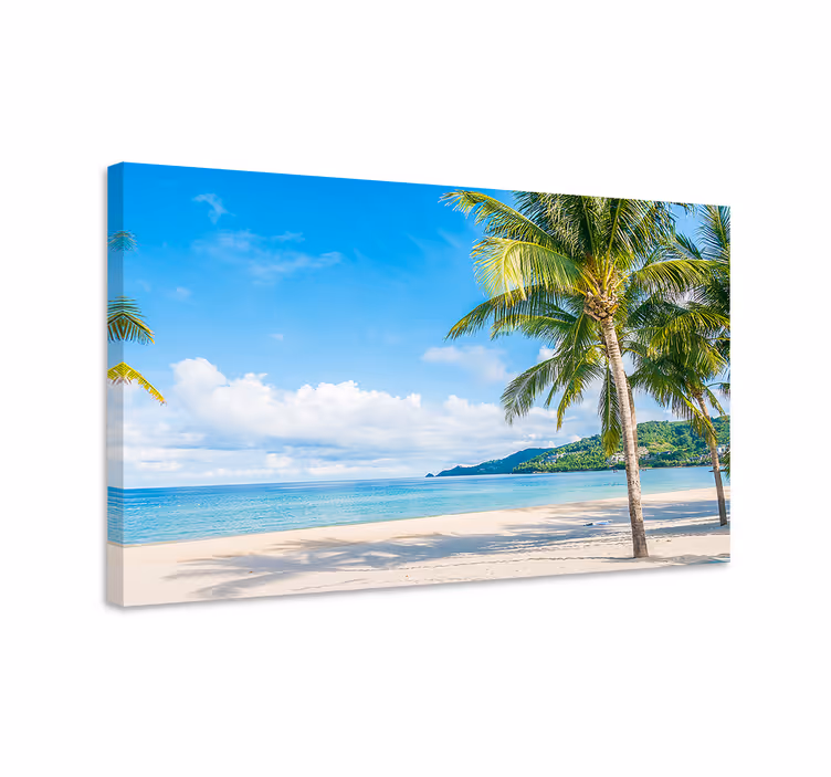 Dipinto di paesaggio vista sulla costa tropicale - TenStickers