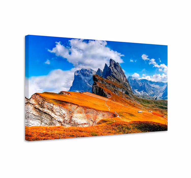 Dipinto di paesaggio catena montuosa maestosa - TenStickers