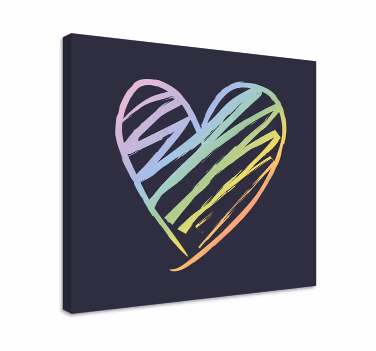 Dipinto con frase schizzo di cuore - TenStickers