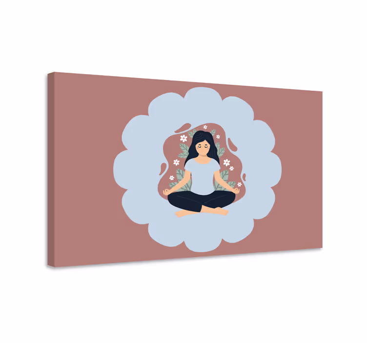 Dipinto mandala aura floreale meditativa - TenStickers