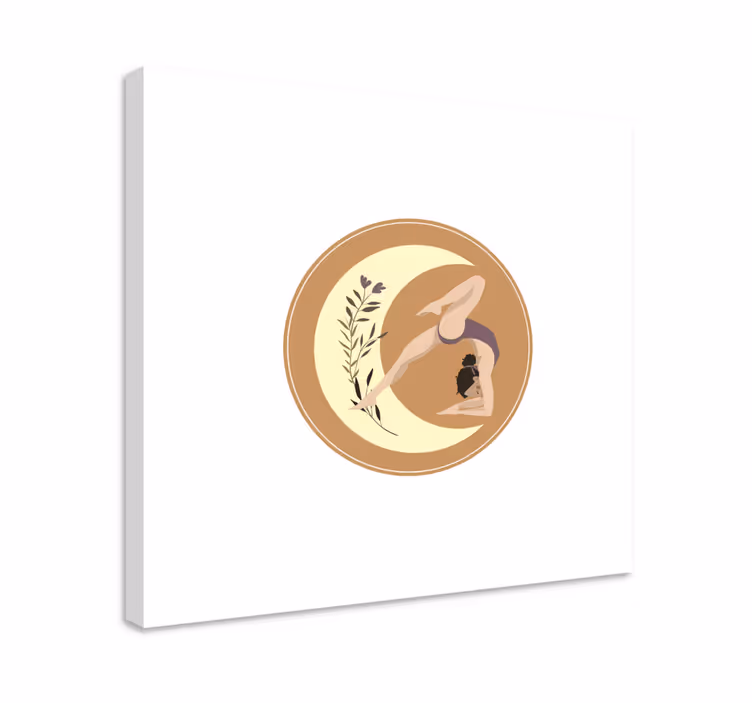 Cornice quadro per bambini posizione yoga serenità - TenStickers