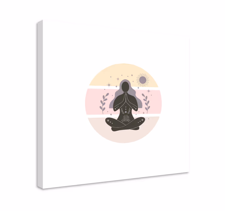 Dipinto buddha posizione di meditazione - TenStickers