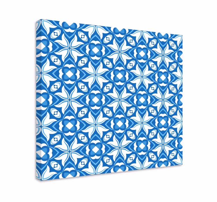 Dipinto moderno motivo blu intricato - TenStickers