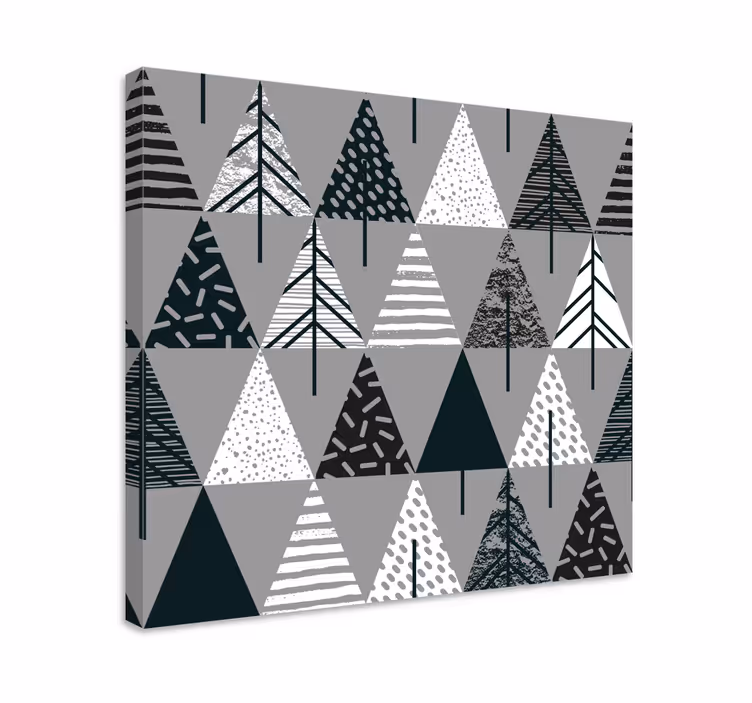 Dipinto alberi picchi di pino stilizzati - TenStickers