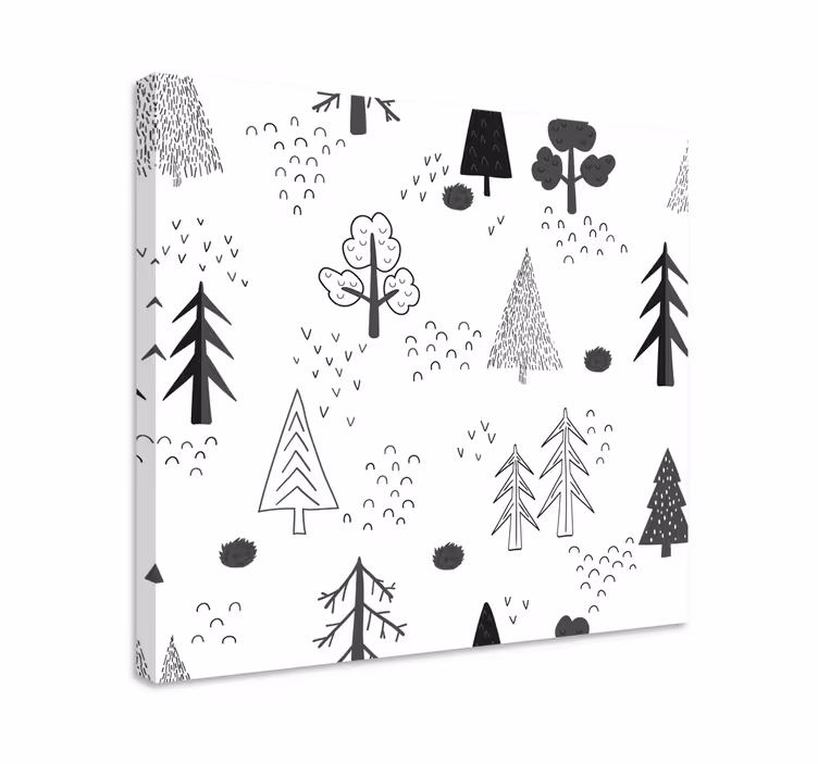Quadro nordico Alberi bianchi minimalisti in stile nordico - TenStickers