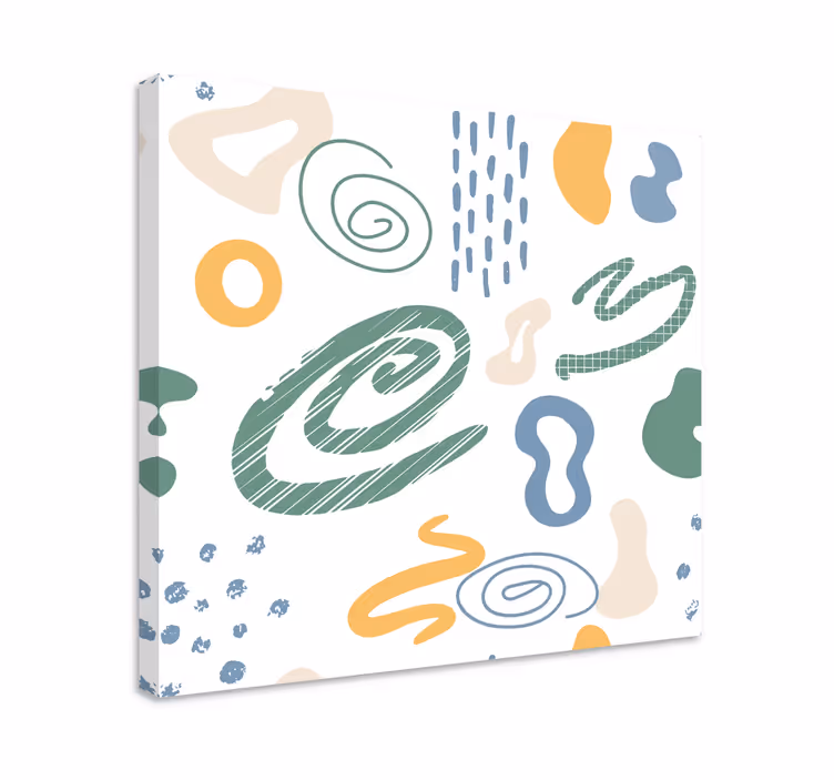 Dipinto astratto forme fluide dinamiche - TenStickers