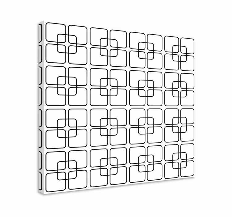 Dipinto geometrico motivo quadrato intricato - TenStickers