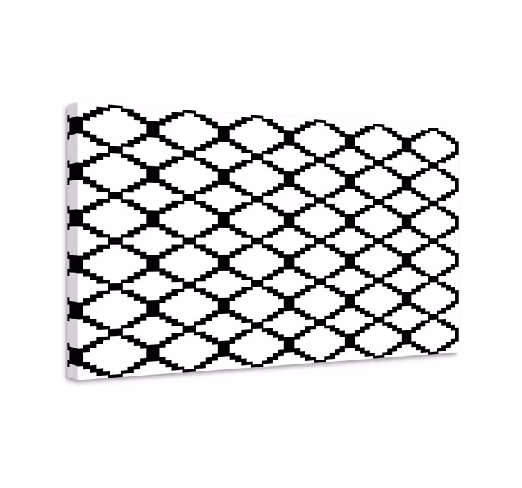 Dipinto geometrico modello in bianco e nero - TenStickers