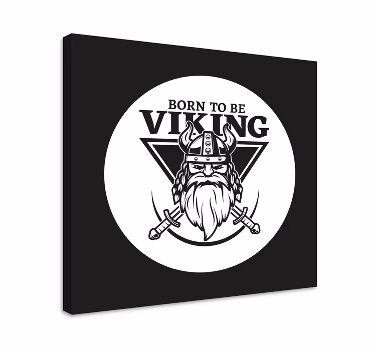 Dipinto con personaggio emblema del guerriero vichingo - TenStickers