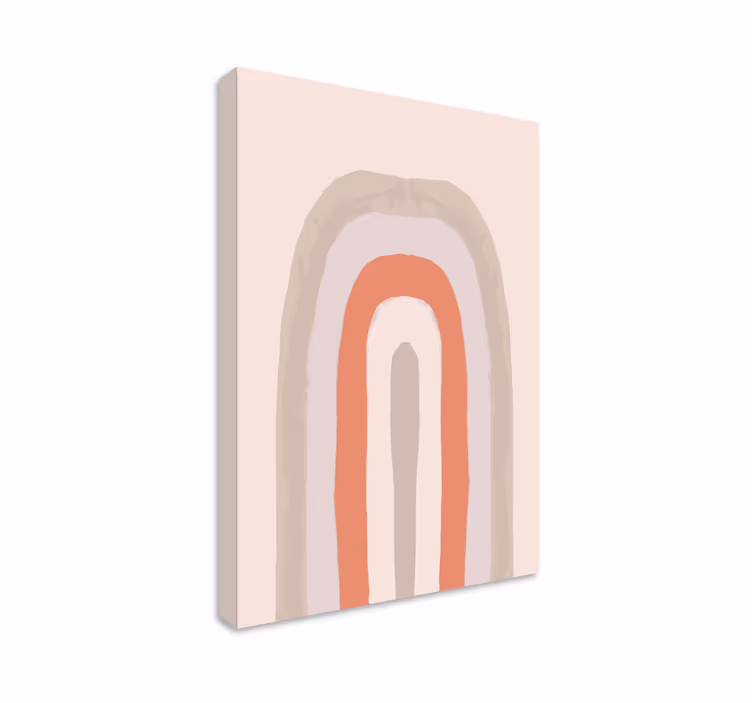 Dipinto astratto motivo ad arco morbido - TenStickers